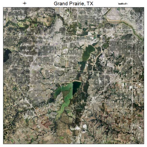 Grand Prairie, TX air photo map