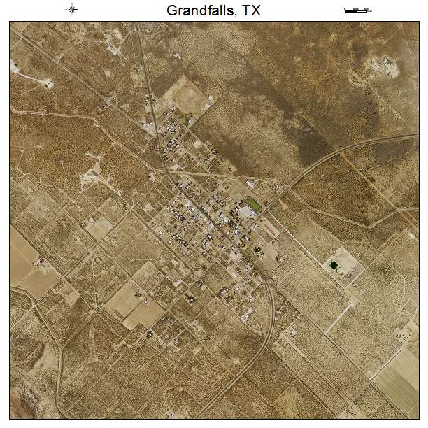Grandfalls, TX air photo map