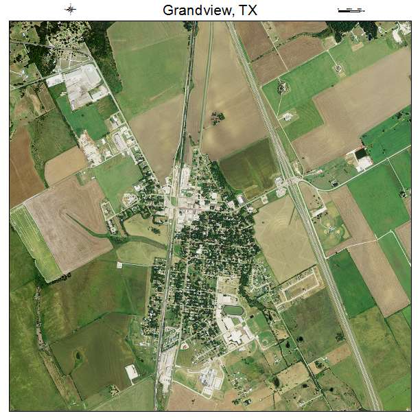 Grandview, TX air photo map