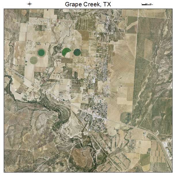 Grape Creek, TX air photo map