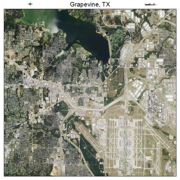 Grapevine, TX air photo map