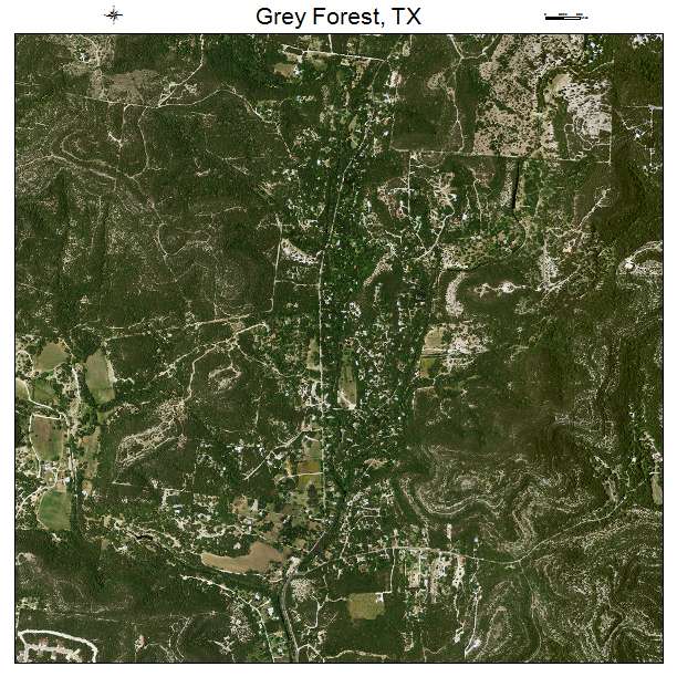 Grey Forest, TX air photo map