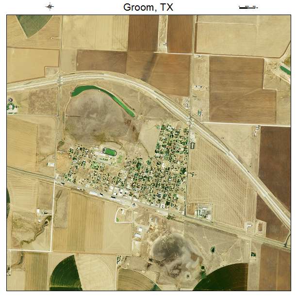 Groom, TX air photo map
