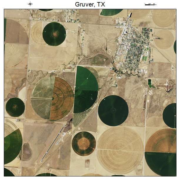 Gruver, TX air photo map