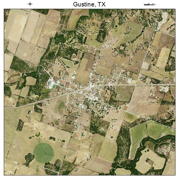 Gustine, TX air photo map