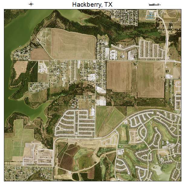 Hackberry, TX air photo map