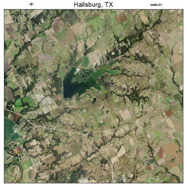 Hallsburg, TX air photo map