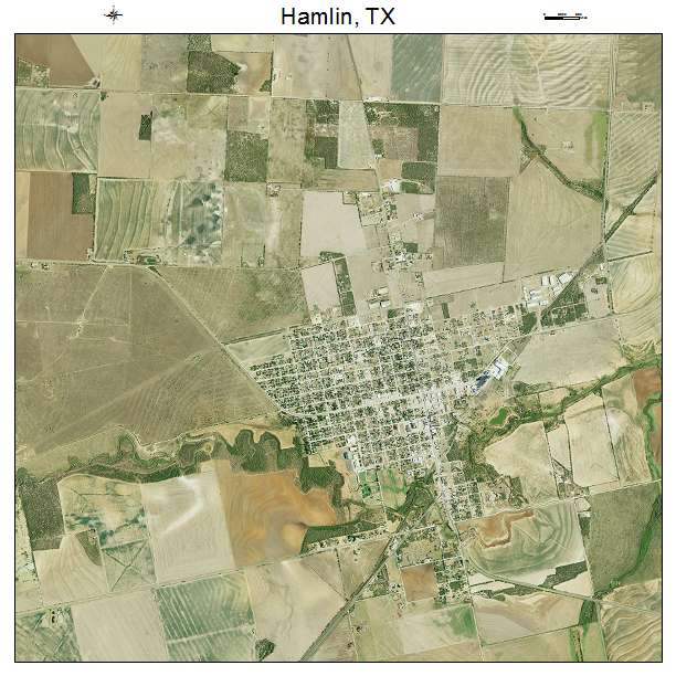 Hamlin, TX air photo map