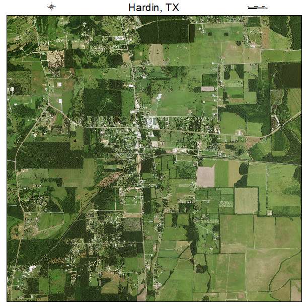 Hardin, TX air photo map