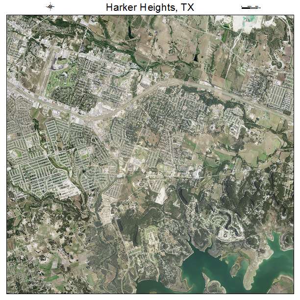 Harker Heights, TX air photo map