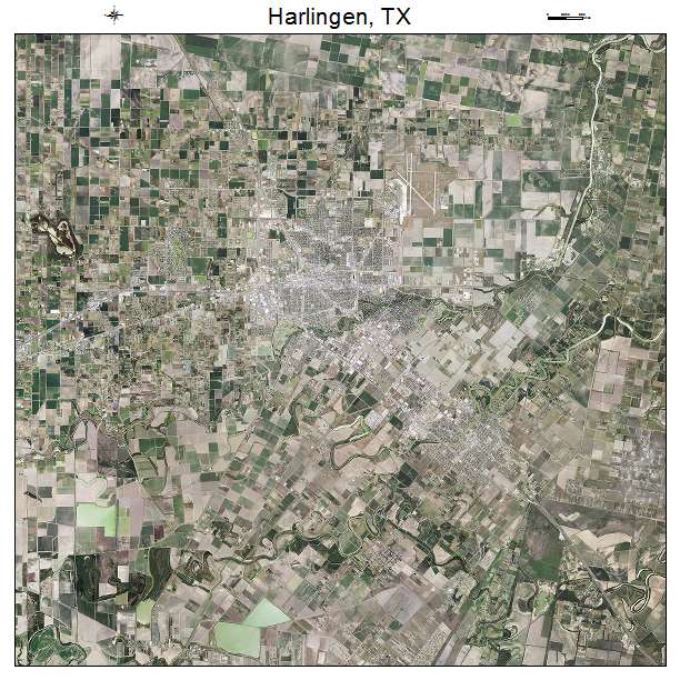 Harlingen, TX air photo map