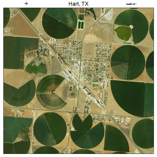 Hart, TX air photo map