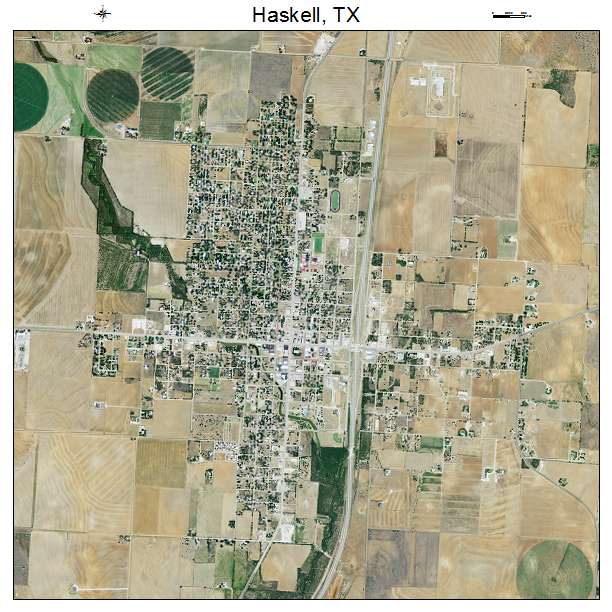 Haskell, TX air photo map