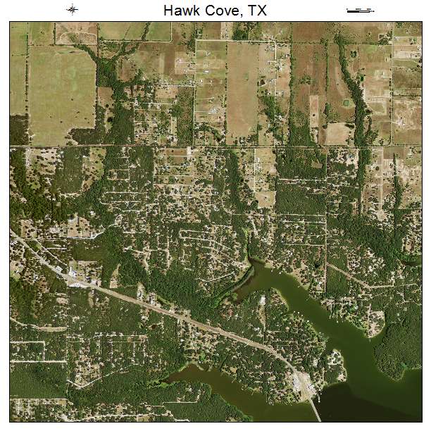 Hawk Cove, TX air photo map