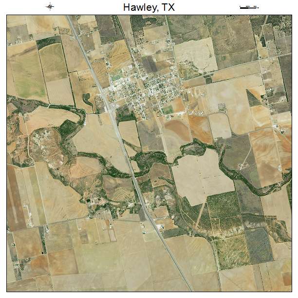 Hawley, TX air photo map