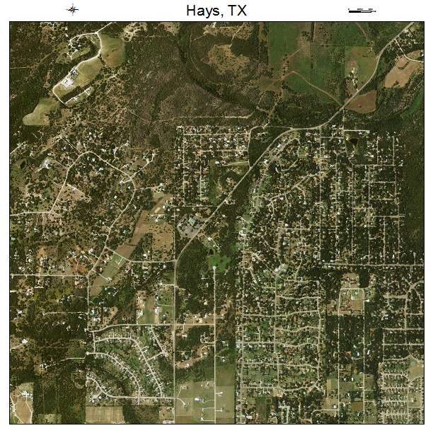 Hays, TX air photo map