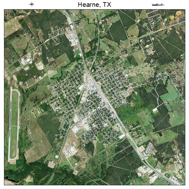 Hearne, TX air photo map