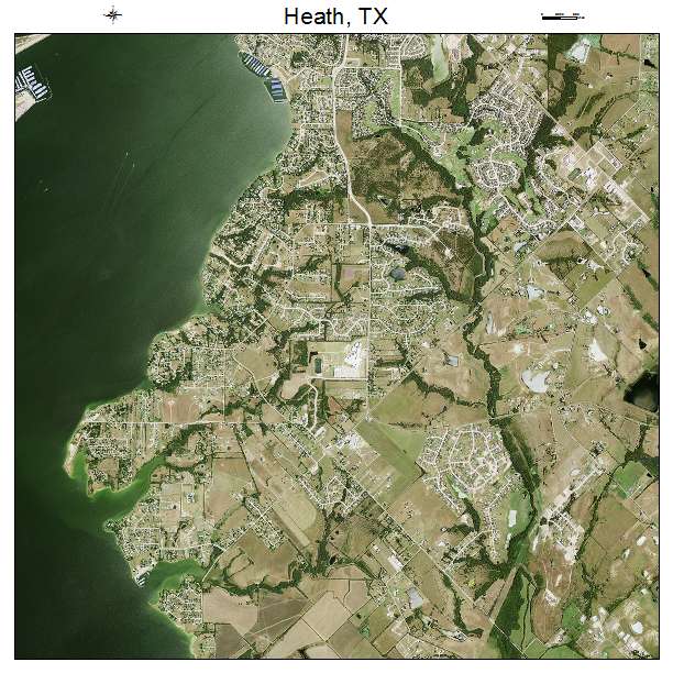 Heath, TX air photo map