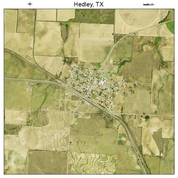 Hedley, TX air photo map