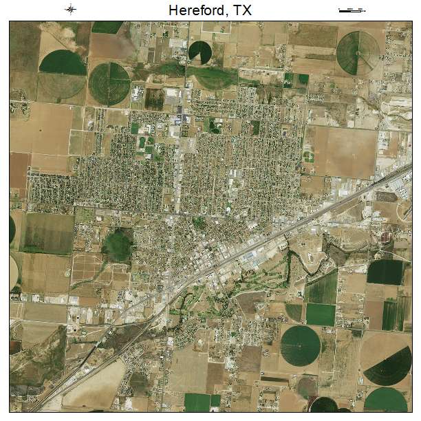 Hereford, TX air photo map