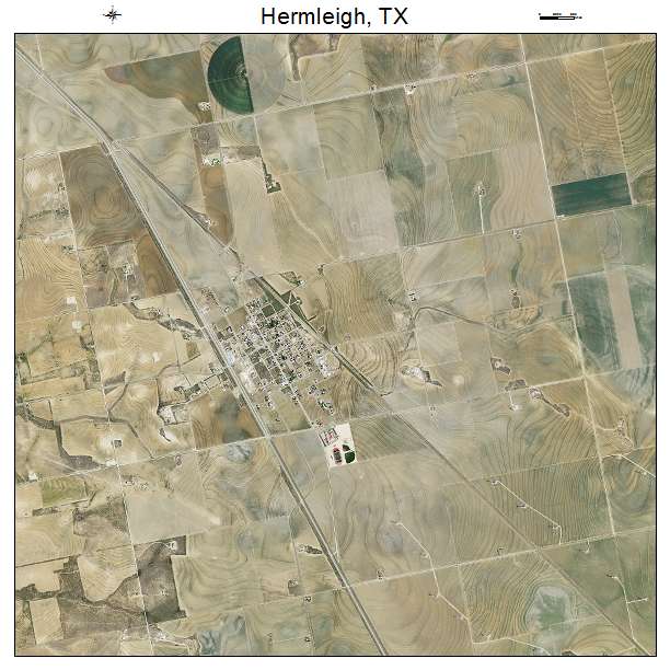 Hermleigh, TX air photo map