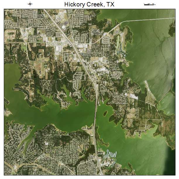 Hickory Creek, TX air photo map