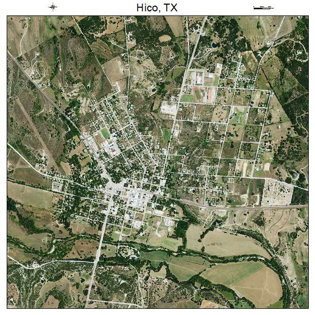 Hico, TX air photo map