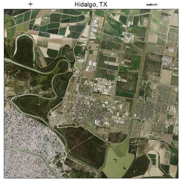 Hidalgo, TX air photo map