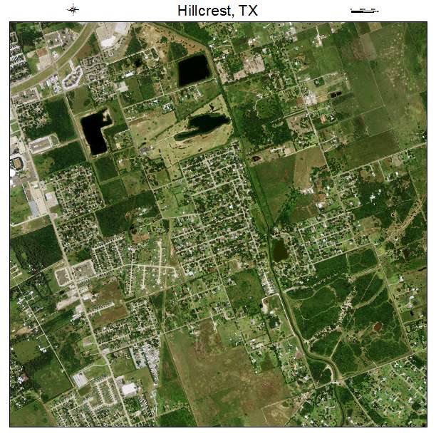Hillcrest, TX air photo map