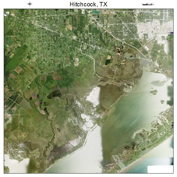 Hitchcock, TX air photo map