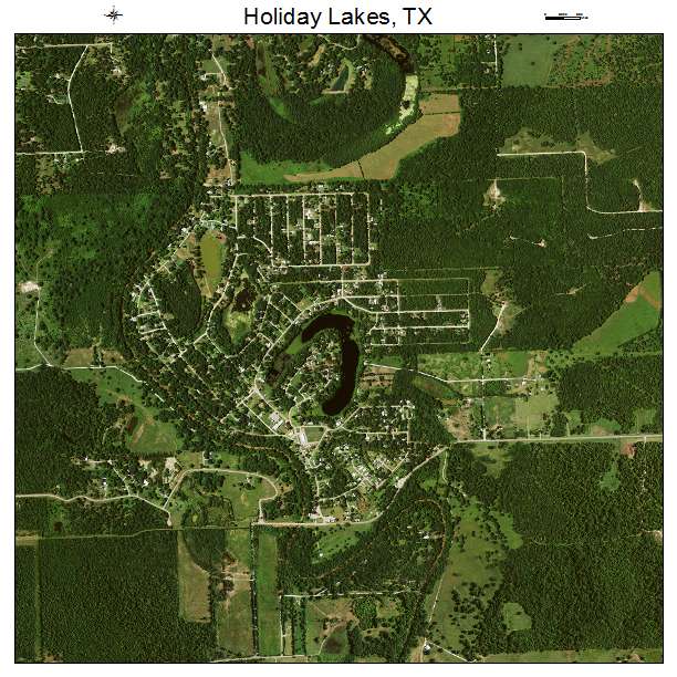 Holiday Lakes, TX air photo map
