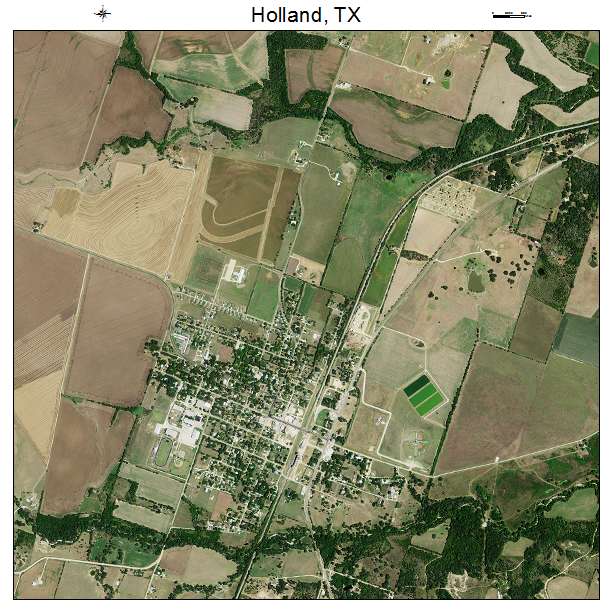 Holland, TX air photo map