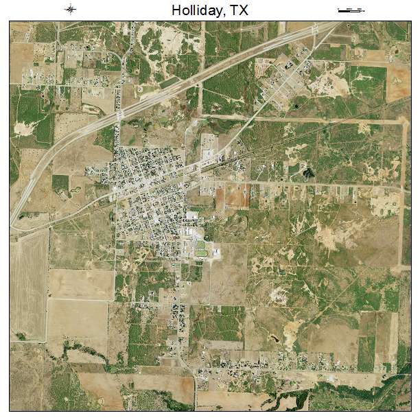 Holliday, TX air photo map