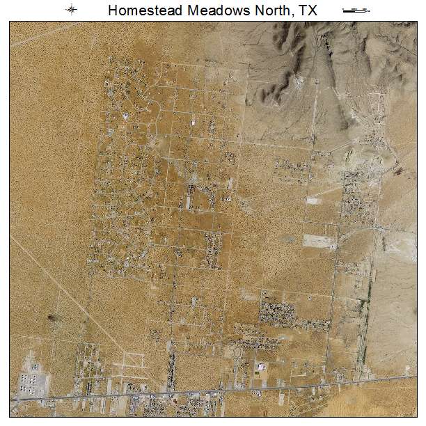 Homestead Meadows North, TX air photo map