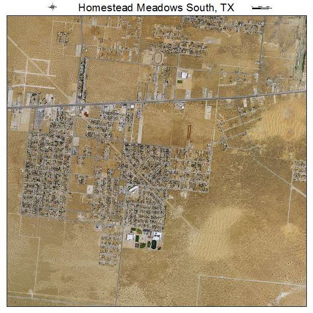 Homestead Meadows South, TX air photo map