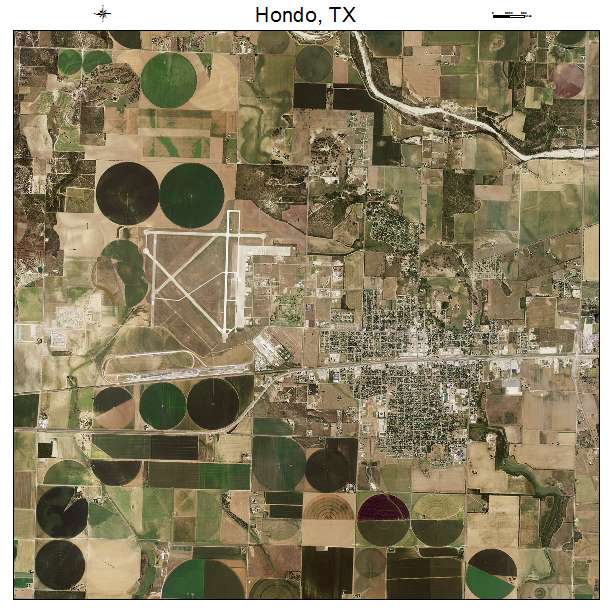 Hondo, TX air photo map