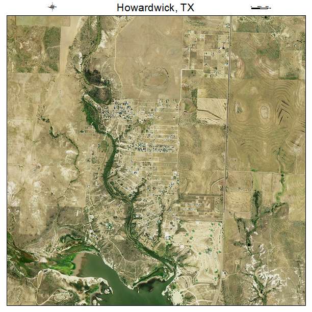 Howardwick, TX air photo map