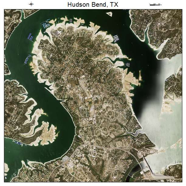 Hudson Bend, TX air photo map