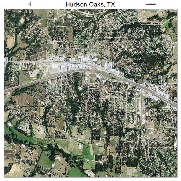 Hudson Oaks, TX air photo map