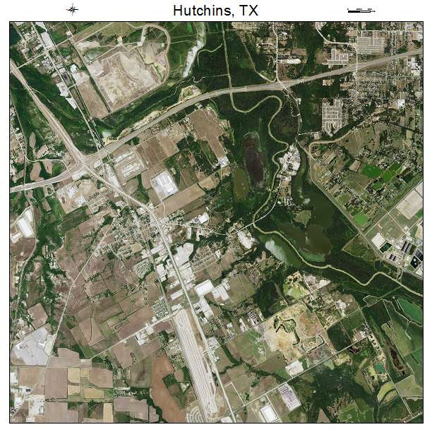 Hutchins, TX air photo map
