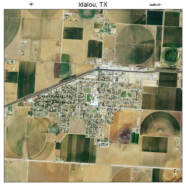 Idalou, TX air photo map