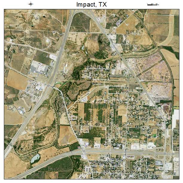 Impact, TX air photo map