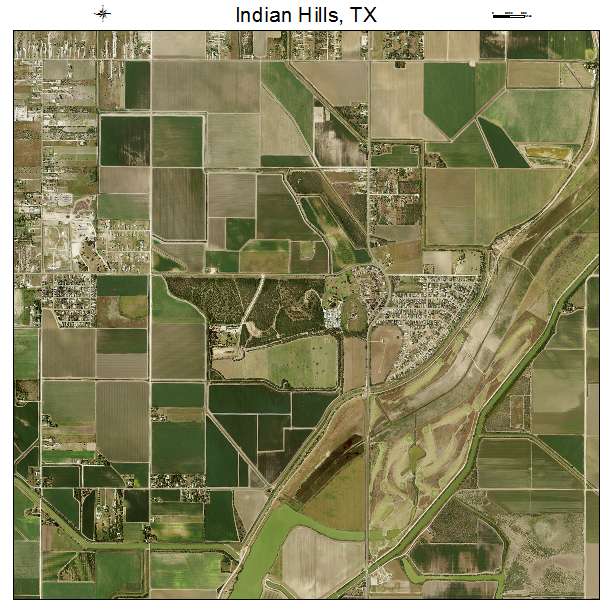 Indian Hills, TX air photo map