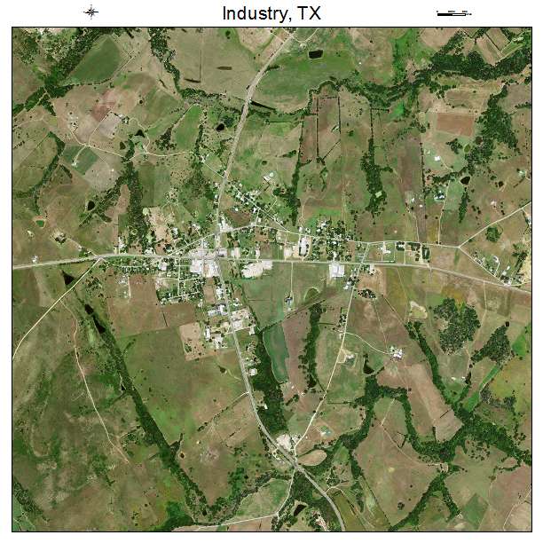 Industry, TX air photo map