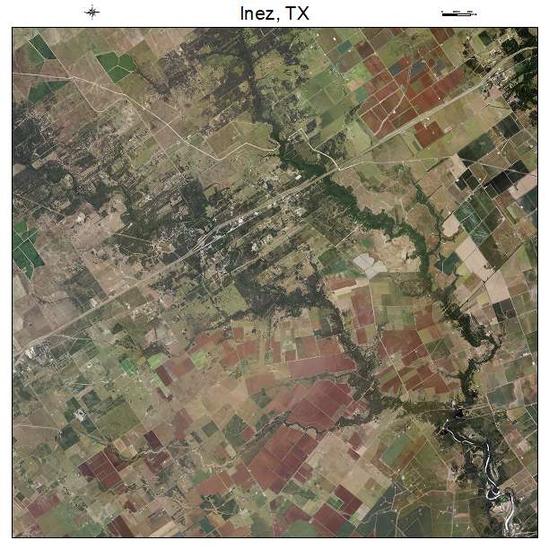 Inez, TX air photo map