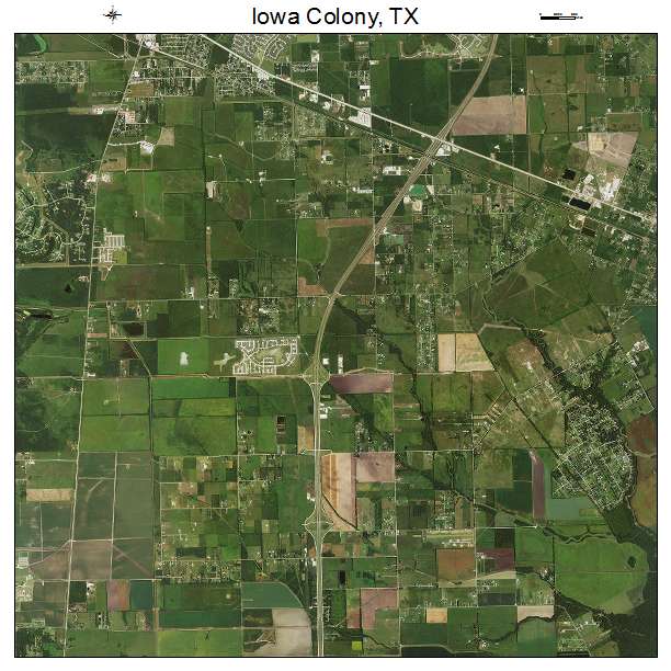 Iowa Colony, TX air photo map