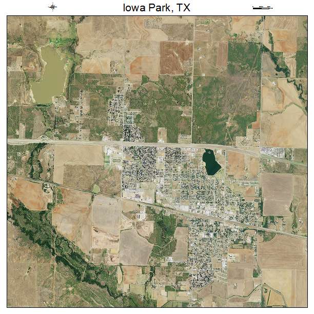 Iowa Park, TX air photo map