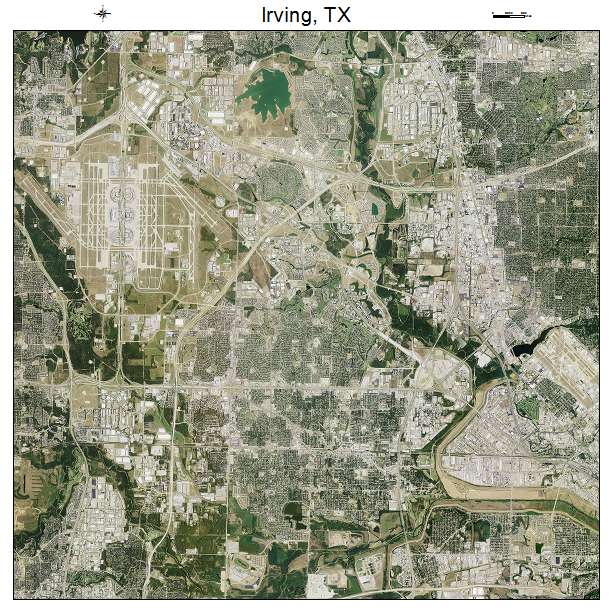 Irving, TX air photo map