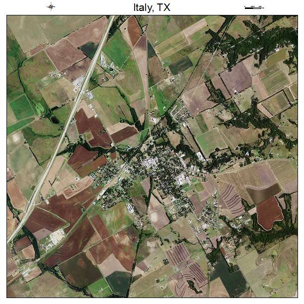 Italy, TX air photo map