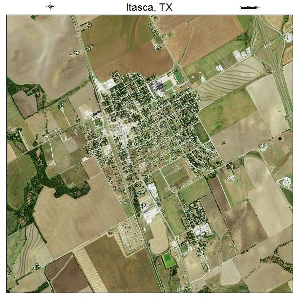 Itasca, TX air photo map